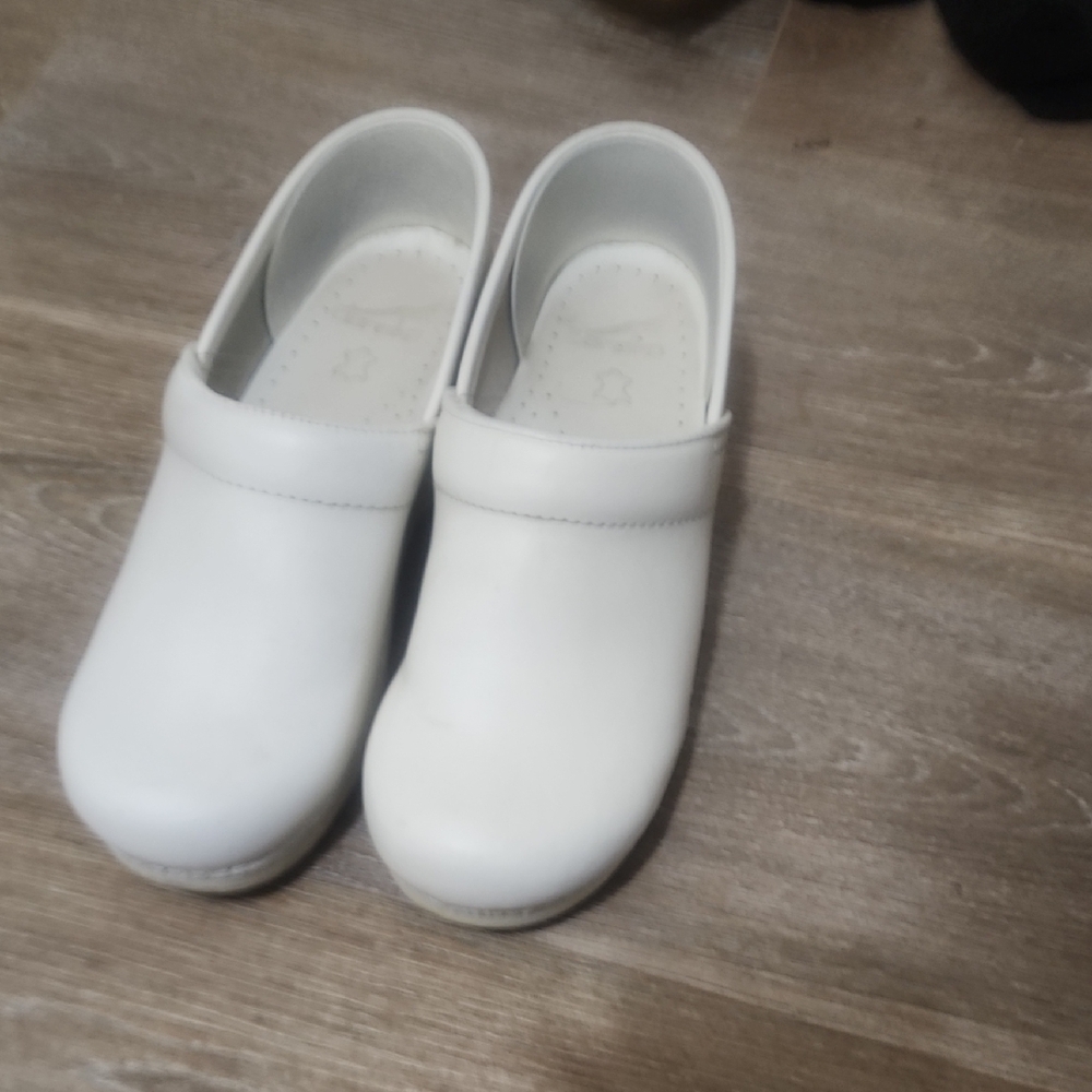 Dansko White Clogs